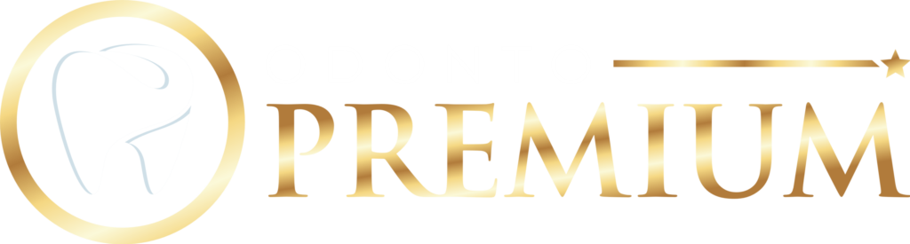 logo odonto premium dourada com fundo transparente